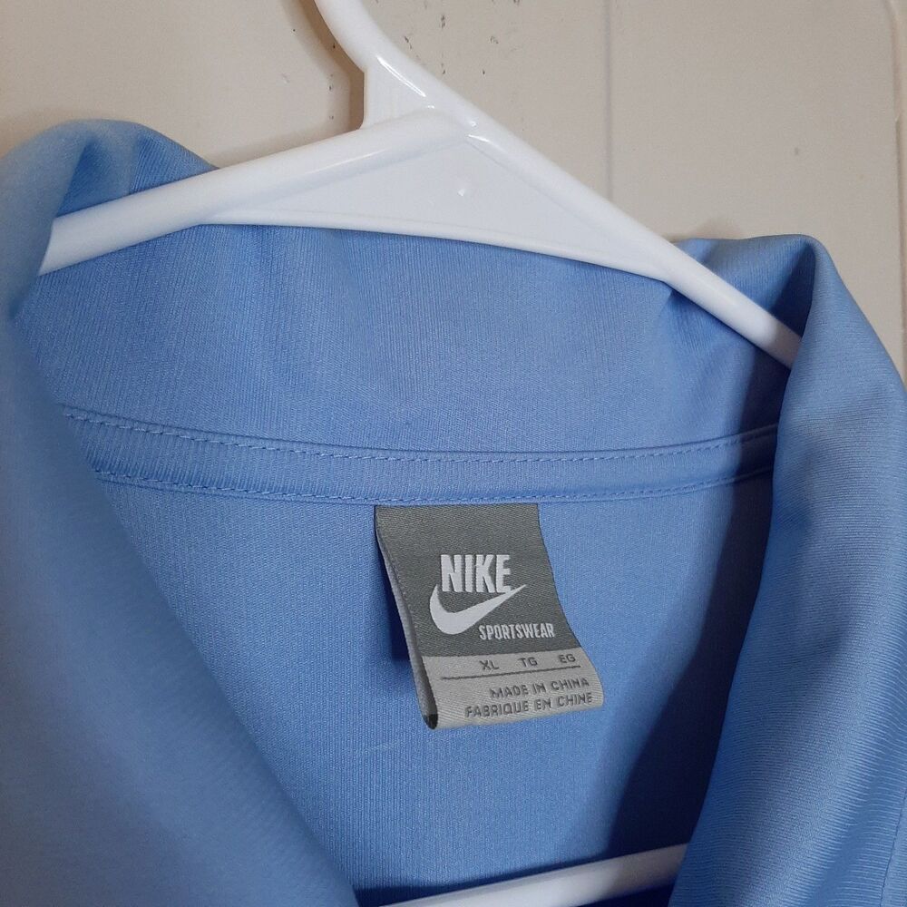 Nike Sportswear Polo Shirt Light Blue Men Size XL Short Sleeve Collared - Picture 4 of 11